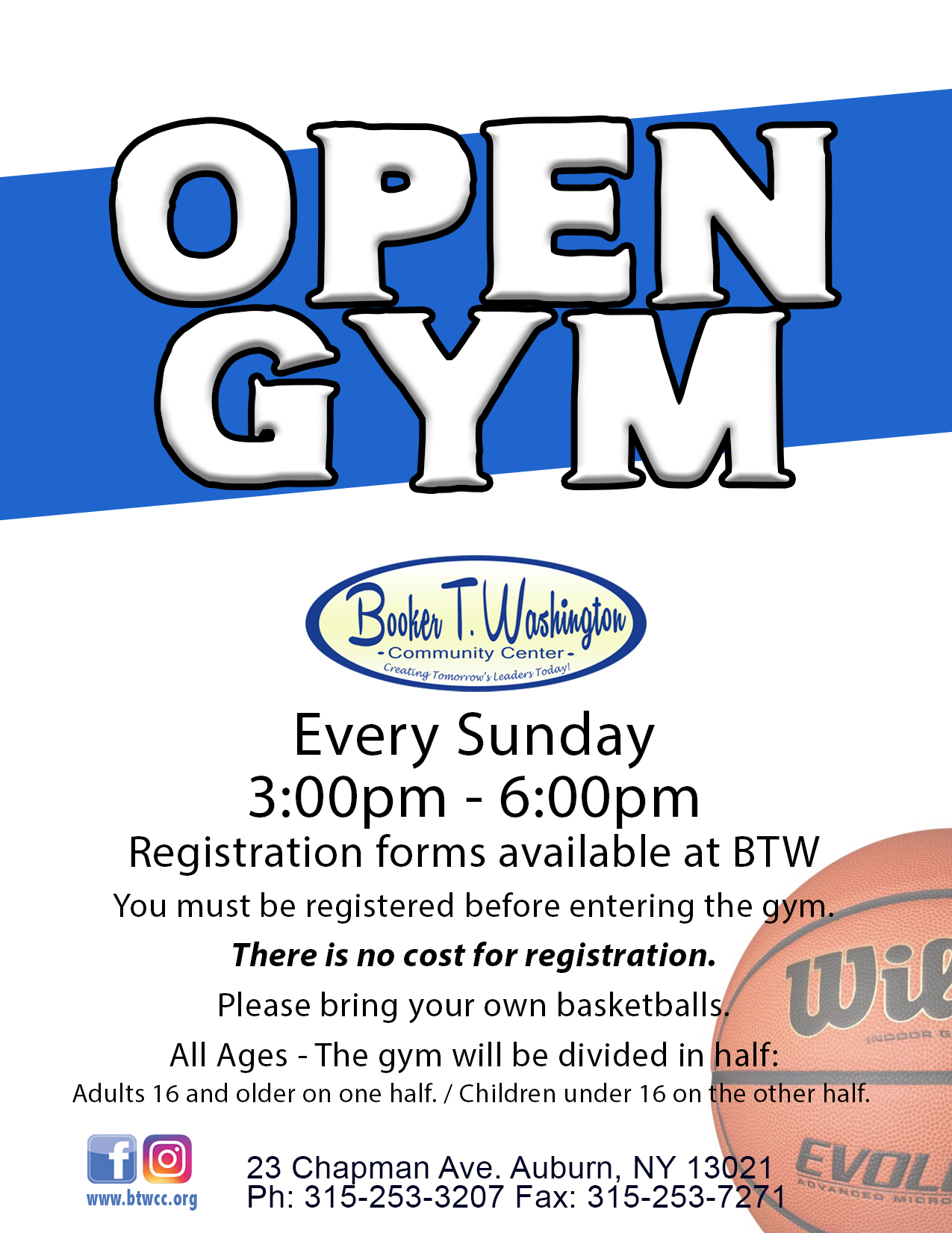 Open Gym – Booker T. Washington Community Center